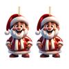 Santa Claus Decoration 2D Acrylic Hanging Ornament Cartoon Santa Christmas Tree Decoration for Mantel Wall Window Decor