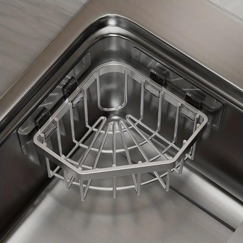 Креативный современный подвесной органайзер для раковины из нержавеющей стали, экономящий место для подвесного крана, сливная стойка для губки