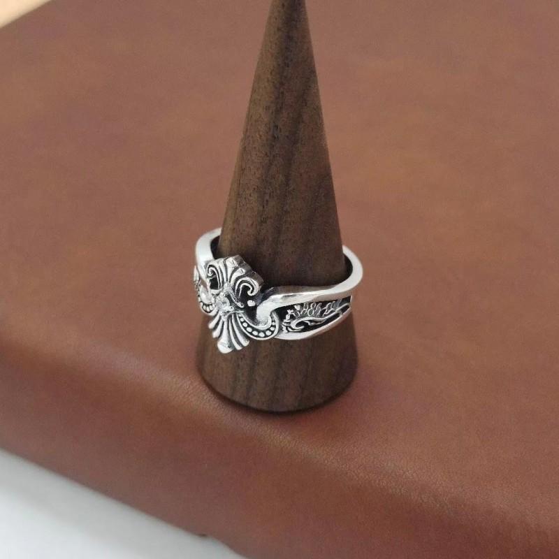 Adjustable Anchor Ring Men Women Punk Hip Hop Vintage Finger Stylish Geometric Jewelry Accessory