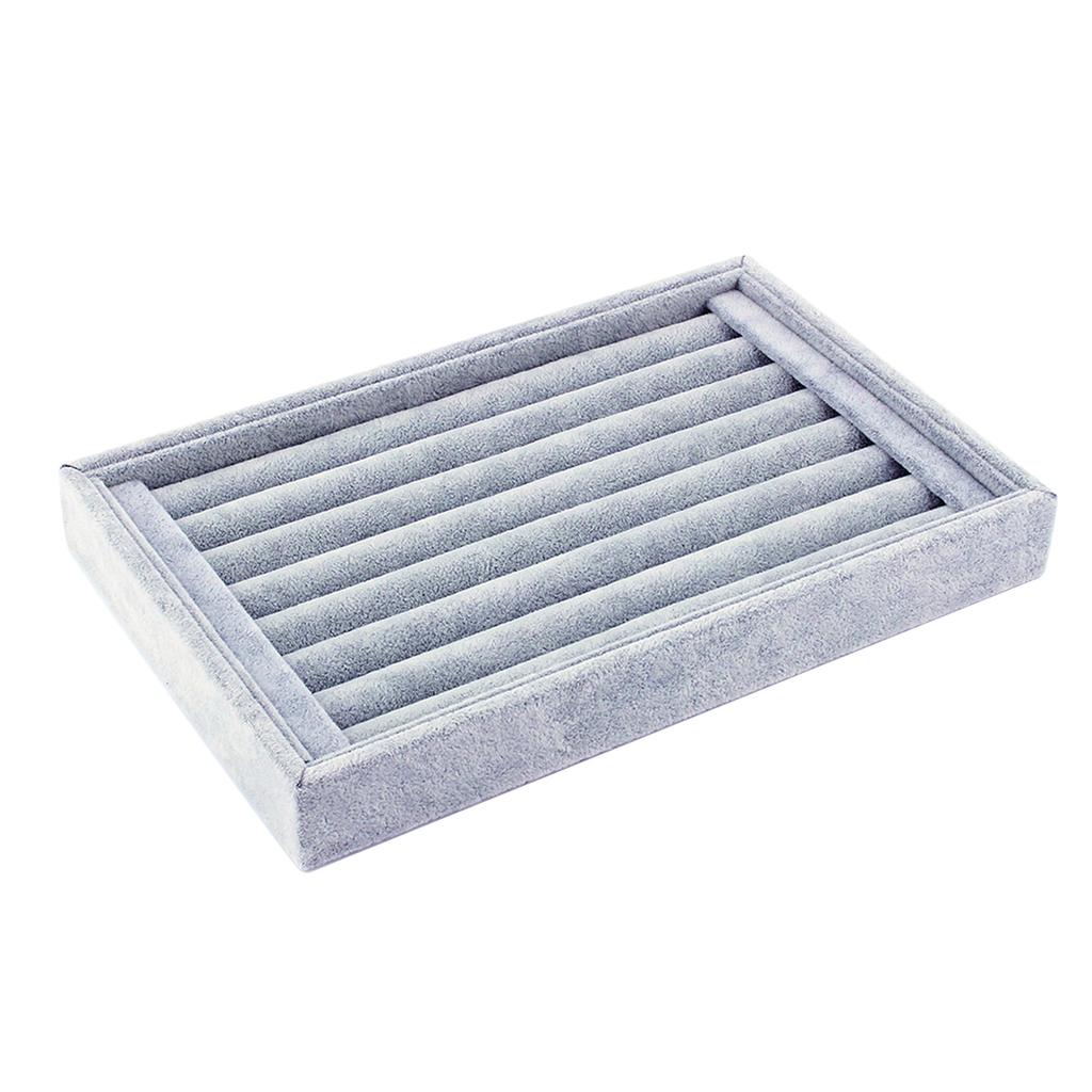 Ring Jewellery Display Storage Box Tray Case Organiser for Tie Clip Earrings