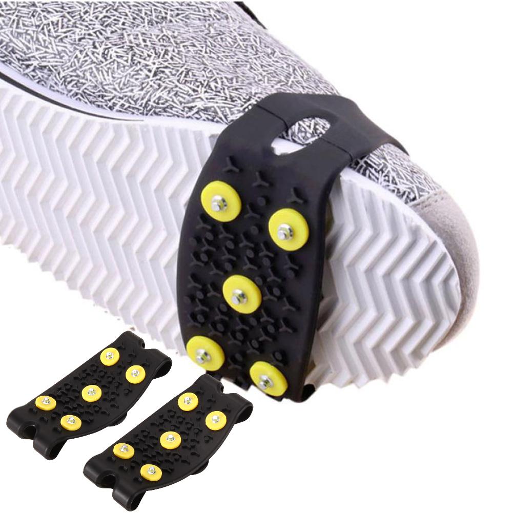 Накладки на обувь из нержавеющей стали для ходьбы по льду и снегу, шипы-ледоступы, кошки, противоскользящая обувь для туфель, ботинок, ходьбы по снегу, пеших прогулок, спорта
