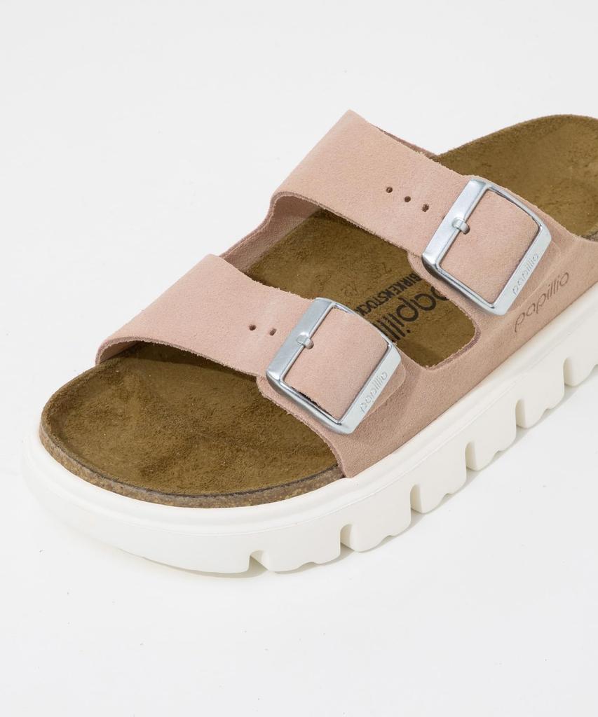 Сандалии Birkenstock Arizona Chunky из замшевой кожи 1029117 Светло-розовые