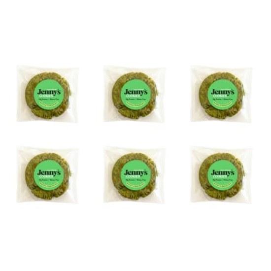 Jennys Cookies Protein Matcha Macadamia 6-piece Set Gluten-Free Individually Wrapped Approximately 10g per Cookie Food Beverage Alcohol