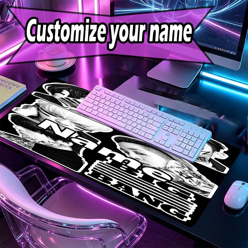 Custom Name Personalized BIGBANG Pattern Mousepad, Laptop PC Desk Mat, Decorative Desk Mat for Home Keyboard Pad Gift