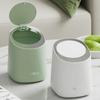 Mini Countertop Trash Can With A Rolls Of Trash Bags, Waste Can With Press Type Lid, Desktop Trash Can Applicable For Bathroom Vanity,Coffee Table,Off
