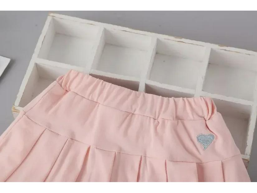 Юбка плиссированная летняя для девочек с защитными шортами для детей среднего и большого размера