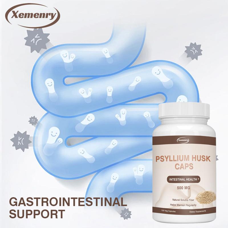 XEMENRY - Psyllium Husk Capsules - 500mg - Gut Health