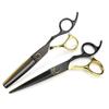 Steel 6 '' Black&Amp;Gold Bearing Hair Scissors Haircut Thinning Barber Cutting Shears Hairdressing Scissors