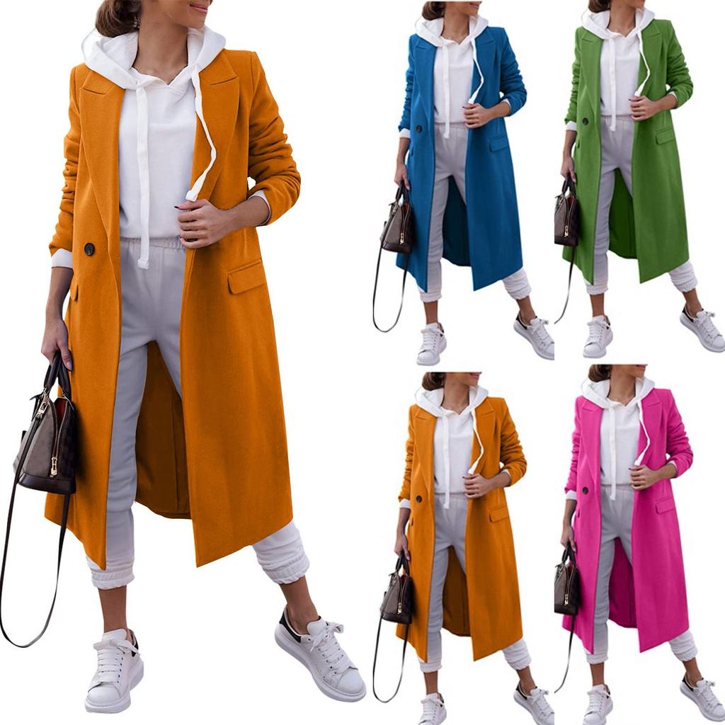 Women's  Long Woolen Cardigan Coat