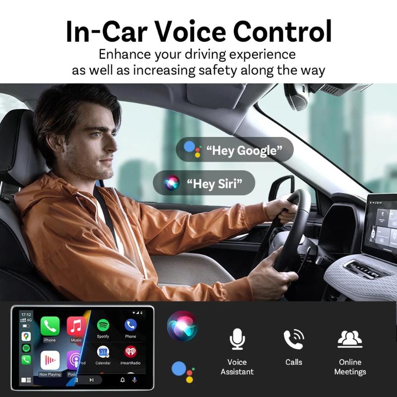 AI Mini Box 2-в-1 Адаптер CarPlay Android Auto, Plug-and-Play Подходит для 99% Штатных Головных Устройств Автомобилей