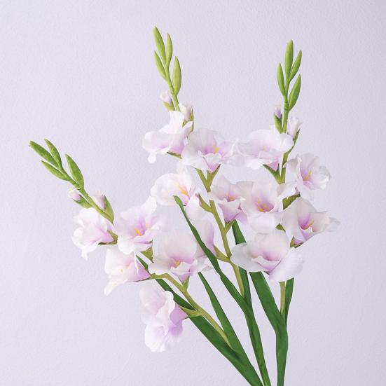 Юшэн Искусственный цветок гладиолуса Реалистичный Искусственный шелковый цветок Дом Офис Свадебная вечеринка В помещении На открытом воздухе Искусственный цветок Цветущее украшение