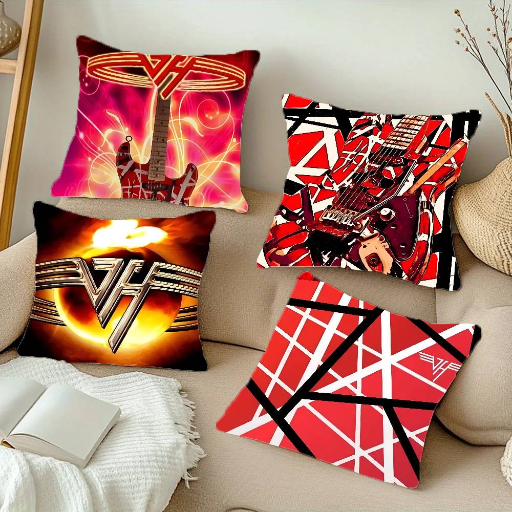 Eddie Van Halen Music Pillow Case Square Pillow Bedroom Sofa Leisure Comfort Cushion Car Living Room Home Decoration