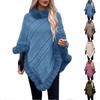 Women's Fashion Striped Fringe Knitted Shawl Cape Cape All Over The Cape With Scarf Sweater