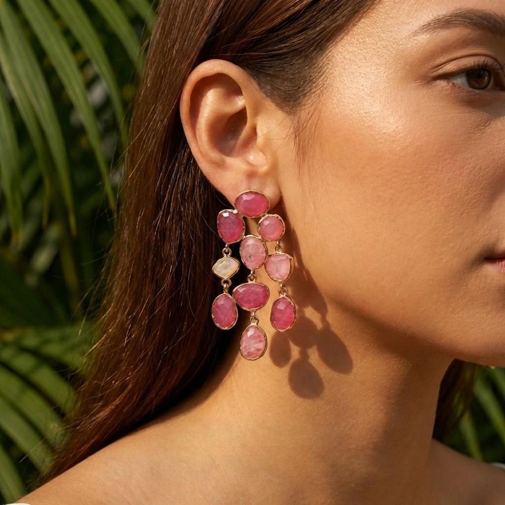 Multicolor Resin Stone Dangle Earrings Bohemian-style Women's Earring Women