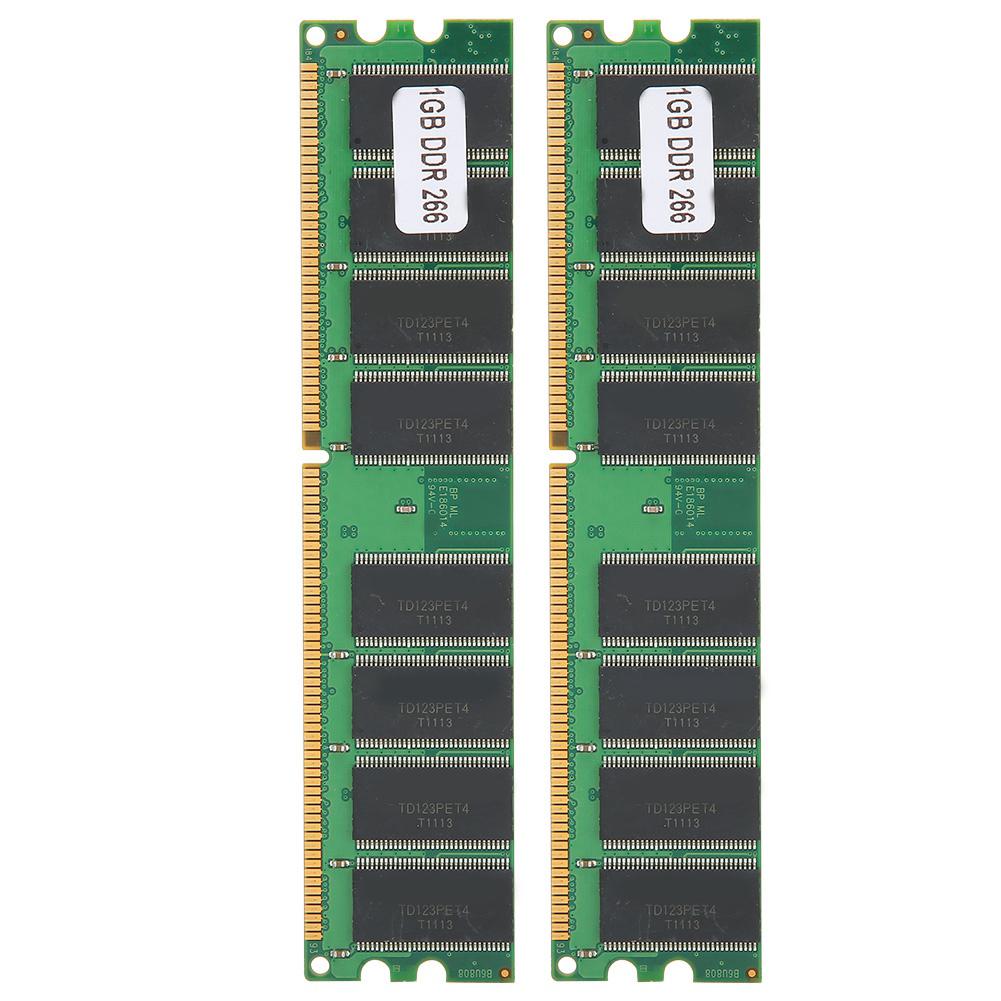 2Pcs Memory Module Desktop Computer DoubleSided 16Grain for AMD DDR 1GB 226 PC2100