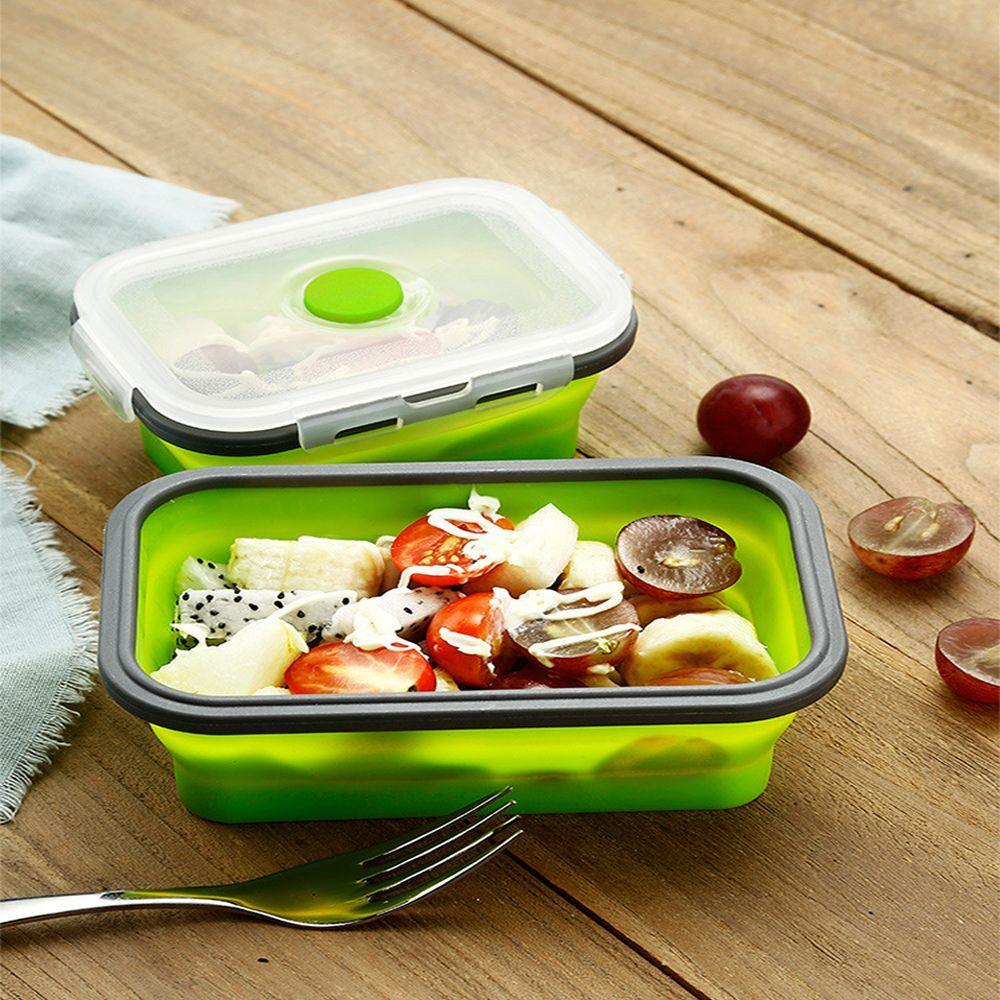 & Living Storage Kitchen Folding Lunchbox Silicone Food Container Collapsible Bowl Picnic Boxes