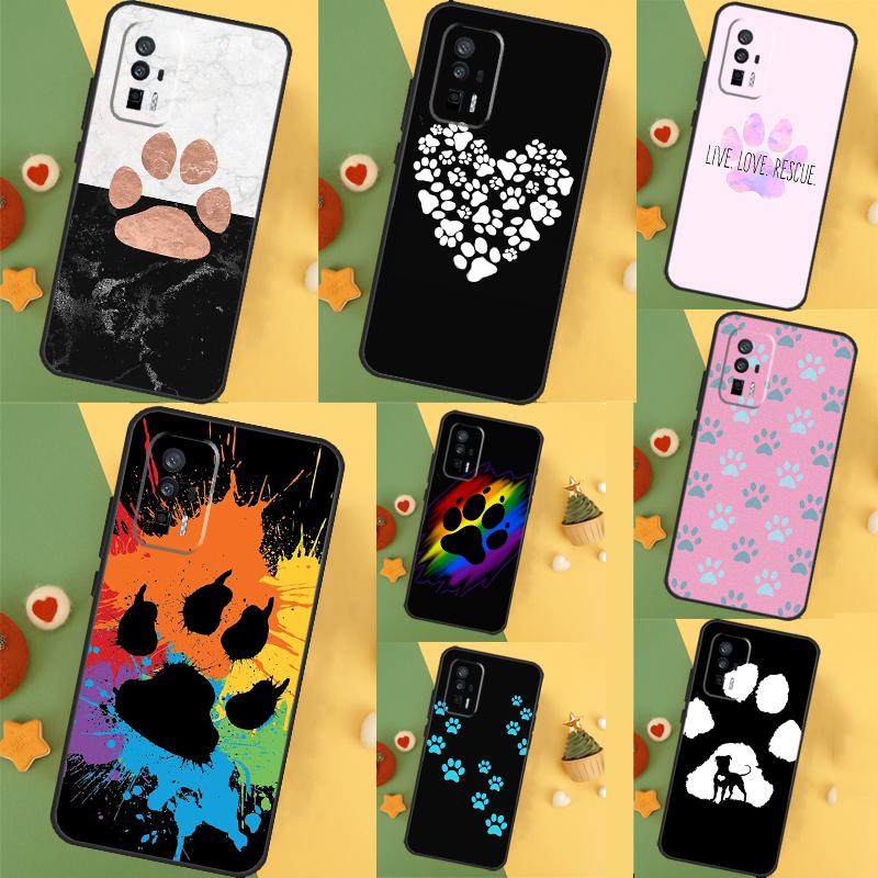Cat Dog Paw Design Case For POCO F6 X6 X3 X5 M6 Pro F3 F5 M5s Xiaomi 14 Ultra 13 12 Lite 11T 12T 13T Pro Cover