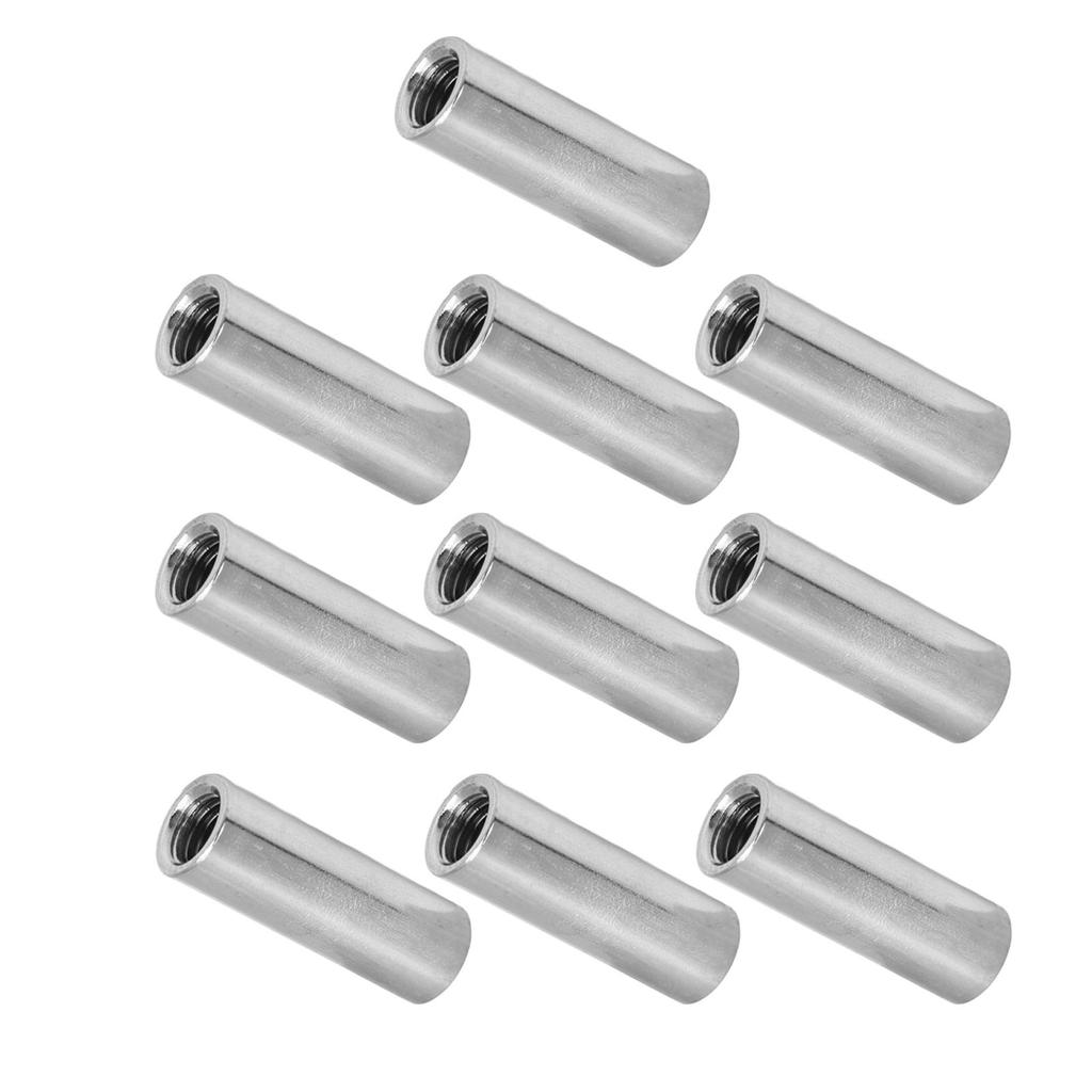 10 шт. Соединительная гайка с внутренней резьбой, круглый стержень, нержавеющая сталь 304, M10x1,5 14, длина 40 мм