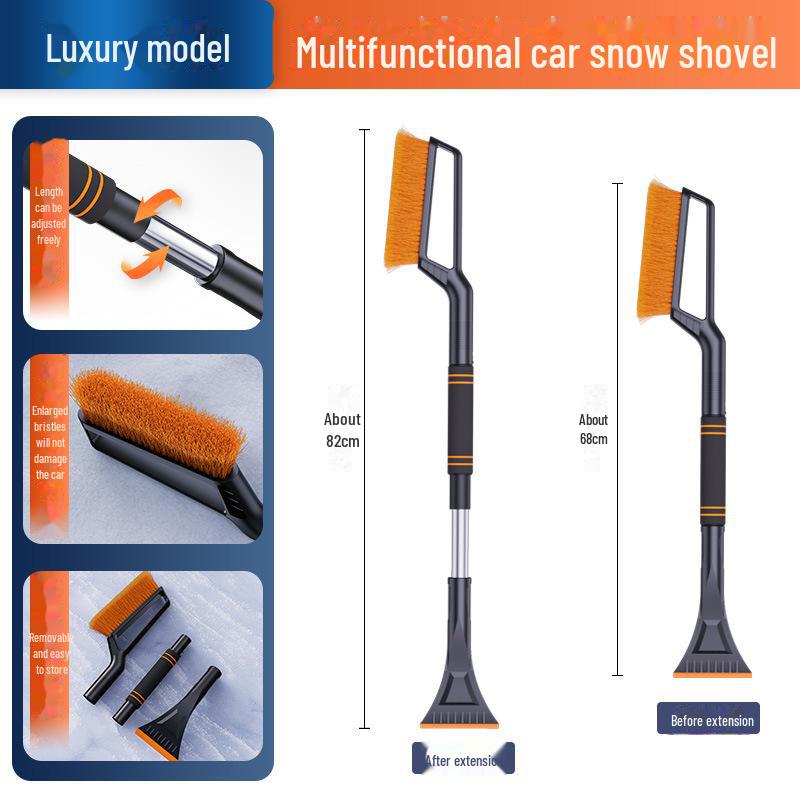 Автомобильная лопата для снега, скребок, щетка, инструмент для размораживания - многофункциональный зимний очиститель для удаления льда со стекол автомобиля