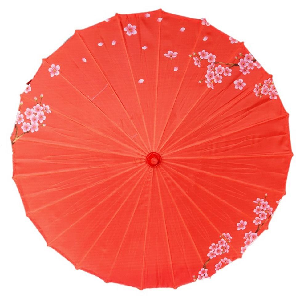Waterproof Silk Cloth Women Umbrella Rain Proof Costume Parasol Flower Oil Paper Umbrella Party