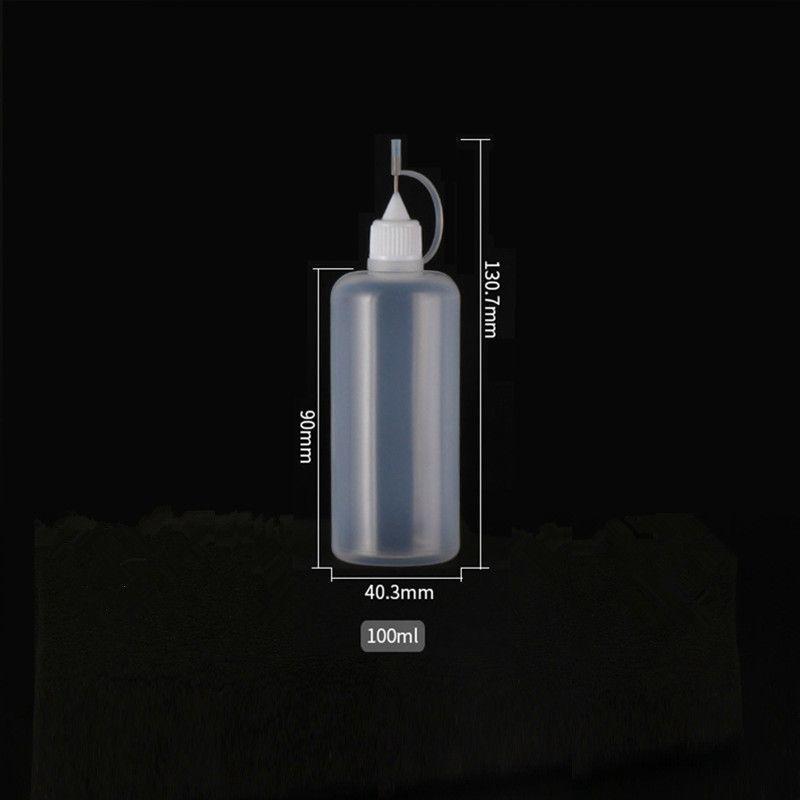 2/5Pcs 5Ml 10Ml 20Ml 30Ml 50Ml 60Ml 100Ml Pe Plastic Squeezable Tip Applicator Bottle Refillable Dropper With Needle Tip Caps