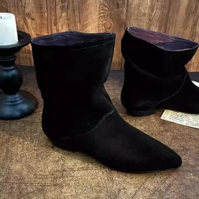 Женские ботильоны с острым носком, женские балетки, замшевая обувь, женская зимняя мода 2025, готика, ретро, гладиаторский стиль, челси, снежные мягкие ботильоны для женщин