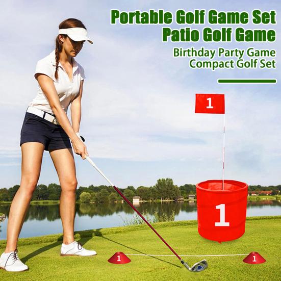 Портативный набор для тренировки гольфа Пиклболы Пляжное ведро Тренировочный набор с сеткой для чиппинга Легкая игра на открытом воздухе для заднего двора, парка