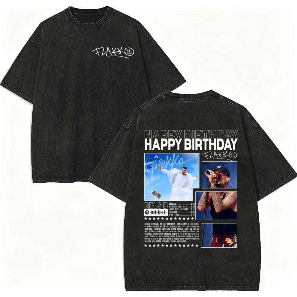 Vintage Washed Rapper Rels B Graphic T Shirts High Street Fashion Trend Short Sleeve Tshirt Unisex Casual Loose Cottontshirts