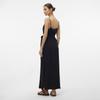 Длинное черное платье с поясом и разрезами Женский VERO MODA