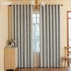 1PC LOZUJOJU Light Luxury Retro Solid-color Gray Fully Blackout Curtains for Bedroom Living Room Balcony Window for Home Decor