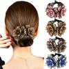 Женский винтажный пучок, заколка для волос, цветок из страз, пряжка для хвостика, элегантное круглое украшение для головы шиньон для свадеб и вечеринок