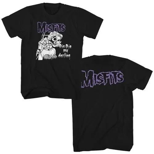 2026 Новая Мода Панк Стиль Misfits Футболка Ретро Уличный Принт Череп Мужская Женская Футболка Хип-Хоп Уличная Одежда Оверсайз Футболка