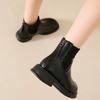 British Style Platform Socks Boots Rear Zipper Martin Boots Women's Autumn and Winter 2024 New Foreign Style Chelsea Short Boots