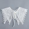 Cotton Detachable Collar Shawls for Women White Big Lapel Shoulder Wraps Small Cape Fake Collar Small Cape False Collar