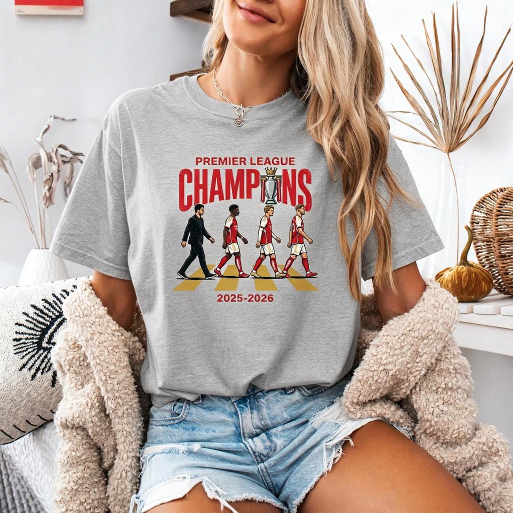 Arsenal Champions Shirt Emirates Stadium Football Cotton Tshirt 2026 Summer Unisexs Unisexs Streetweaar Y2k Style