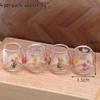 Miniature Dollhouse Embossed Glass Cup for BJD Scene Props