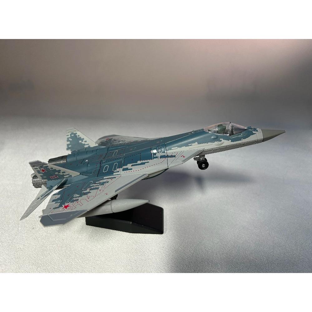 Модель самолета игрушка 1/72 масштаба Российский истребитель Су-57 Сухой Су-57 Самолет Металлический Военный Готовый ABS Литье под давлением Симуляция Подарок