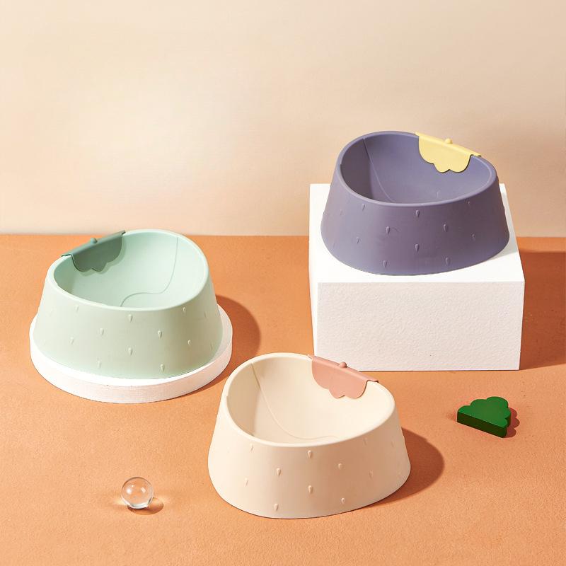 Пластиковая миска для домашних животных с рисунком ананаса и клубники, миска для домашних животных с защитой от ветра и столкновений, миска для кошек, большая емкость для собак