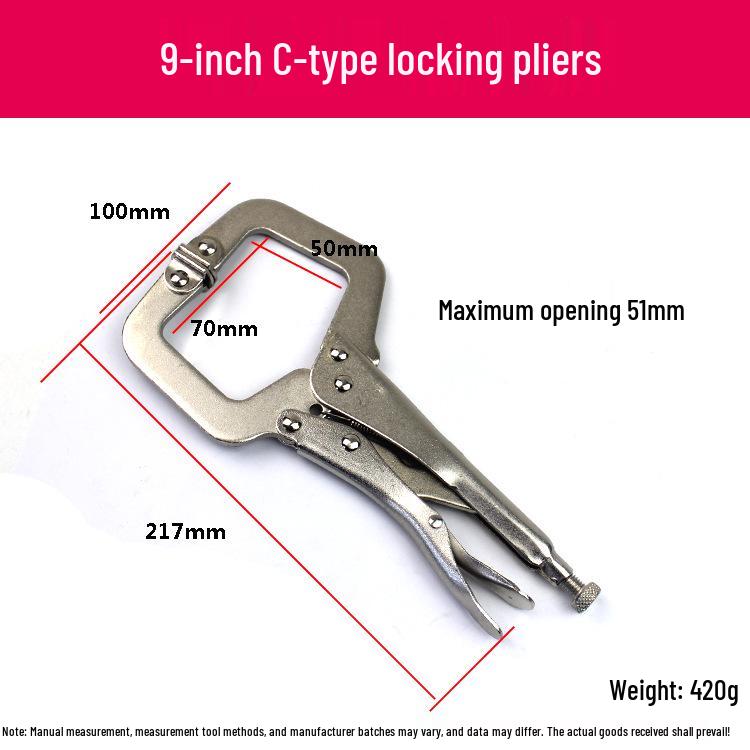 Многофункциональные универсальные тиски C-типа, прижимные плоскогубцы - инструмент для столярных работ промышленного класса, 6"-18", фиксирующие плоскогубцы