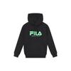 Fila Original Series Letter Hooded Pullover Vintage Sweatshirt Unisex Sweatshirt Black F11U339299F-BK