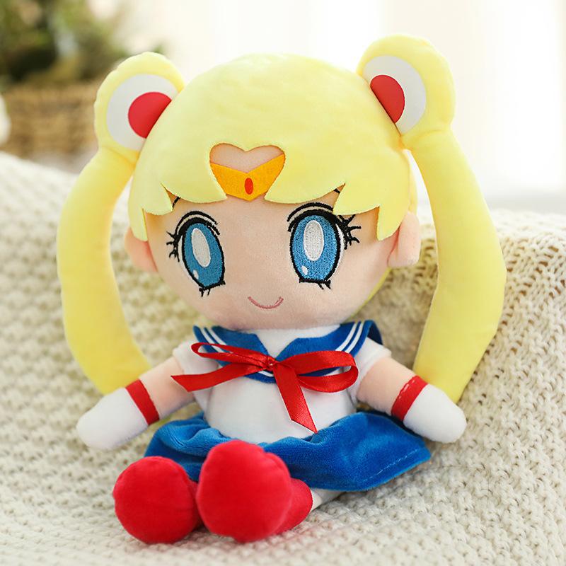 25 см кавайные плюшевые игрушки Sailor Moon Tsukino Usagi милые девчачьи сердечки мягкие аниме куклы подарки украшение для дома и спальни