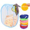 Folding Laundry Basket Organizer for Dirty Clothes Bathroom Clothes Mesh Storage Bag Household Basket