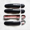 Door Handle Plastic Imitation Carbon Fiber Cover Trim fit for Volkswagen VW Polo Mk4 Mk5 6R Car Accessories Styling Stickers