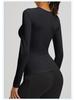Women's Slim-Fit Long-Sleeve Yoga and Running Top
