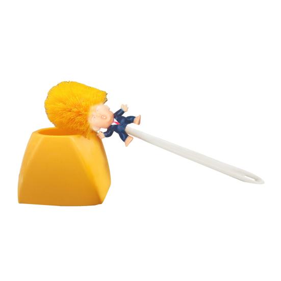 Щетка для ванной комнаты с комиксами Трампа, длинная ручка, необычная щетка для унитаза, функциональное чистящее средство для унитаза, веселый инструмент для уборки ванной комнаты