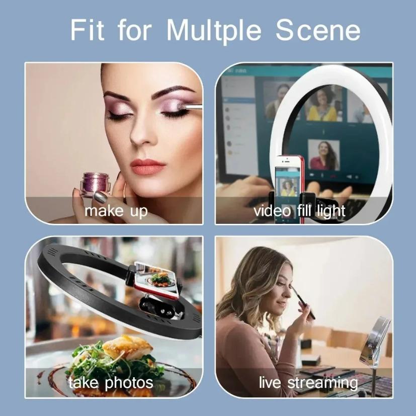 Universal Phone Stand for Live Streaming Photography Light Phone Tripod Holder Photo Video LED Ring Light Lamp Desktop Tripod