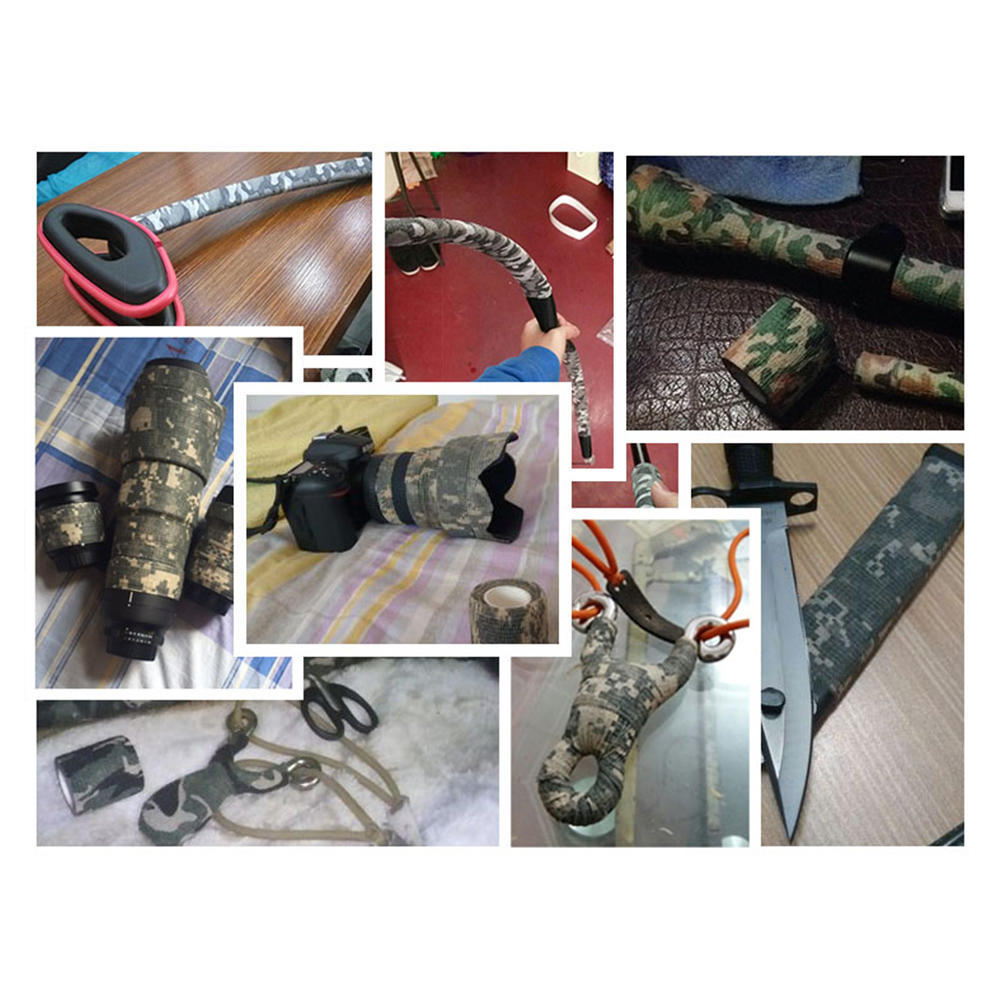 1 рулон многоразовой уличной военной камуфляжной ленты для охоты, кемпинга и велоспорта, эластичная лента-невидимка