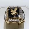 Luxury Gold Plated Coat of Arms Sweet Signet Engraved Rings for Men Women Hip Hop Dance Party Court Style Ring Jewelry Gift