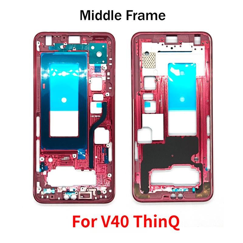 Средняя рамка для LG V40 ThinQ, передняя рамка корпуса ЖК-дисплея, боковая рамка, запчасти для ремонта