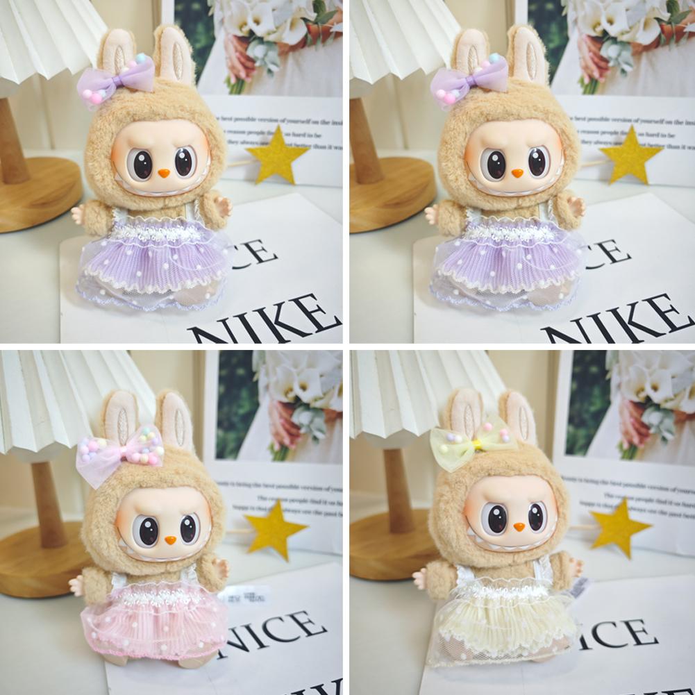 For 17cm Labubu Doll Clothes Fashion Clothes Hoodies Doll Clothes Color Match Hoodies Dolls Accessories Cute Decoration Little Cloths